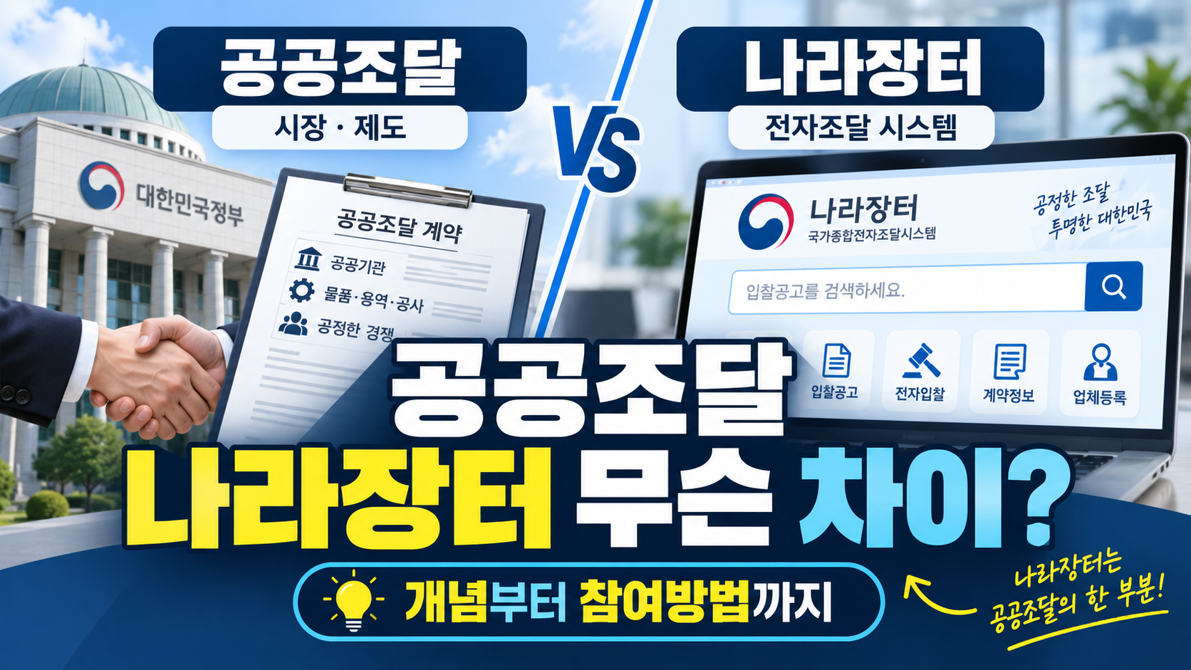 공공조달과 나라장터의 차이